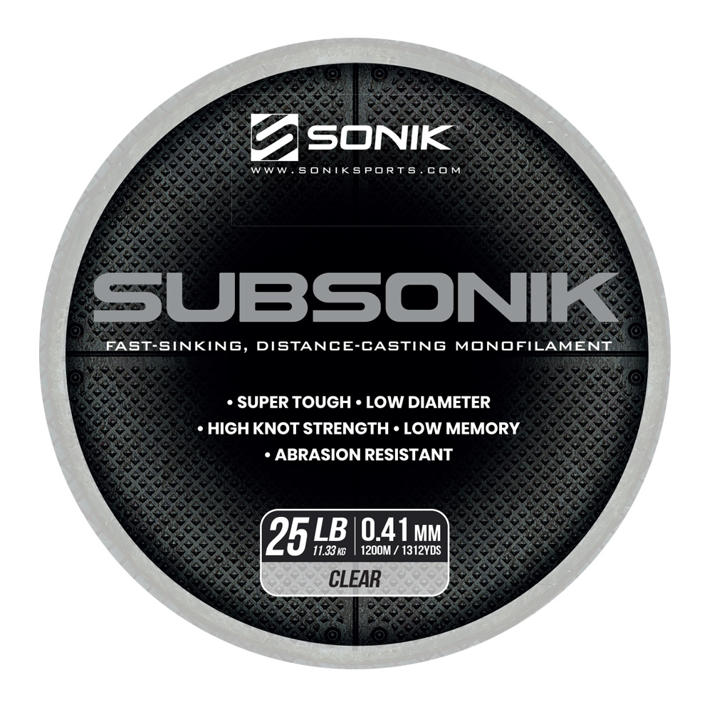 SONIK SUBSONIK CLEAR 25LB 1200M 0.41mm