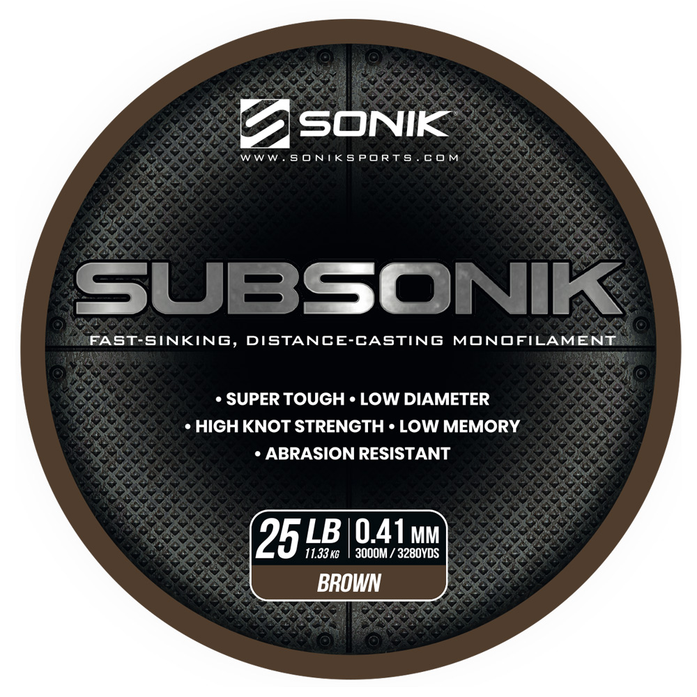 SONIK SUBSONIK BROWN 25LB 3000M 0.41mm