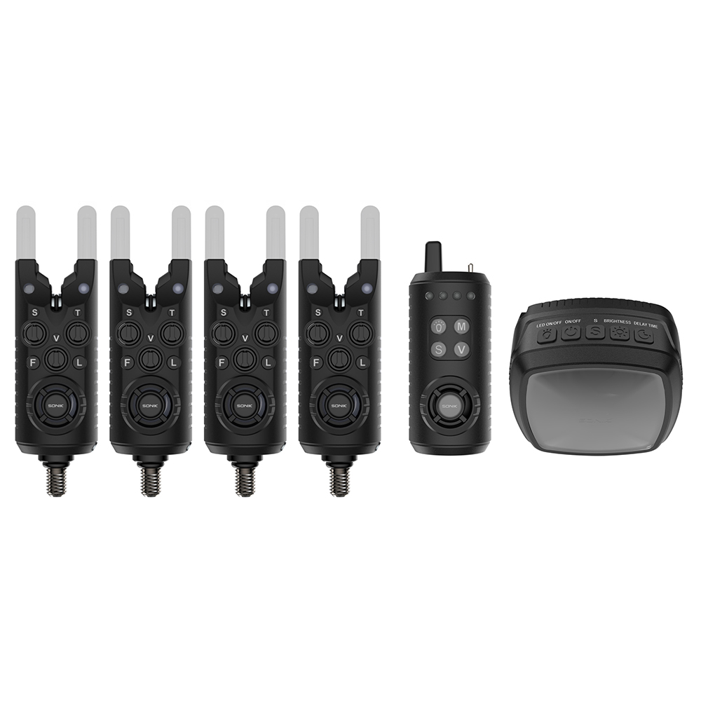 SONIK GIZMO2 ALARM SET 4+1 + BIVVY LAMP 