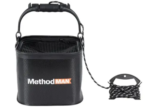 [810210010] FOLDING BUCKET EVA WITH CORD AND SIEVE 7L/20cm/20cm/18cm METHODMAN