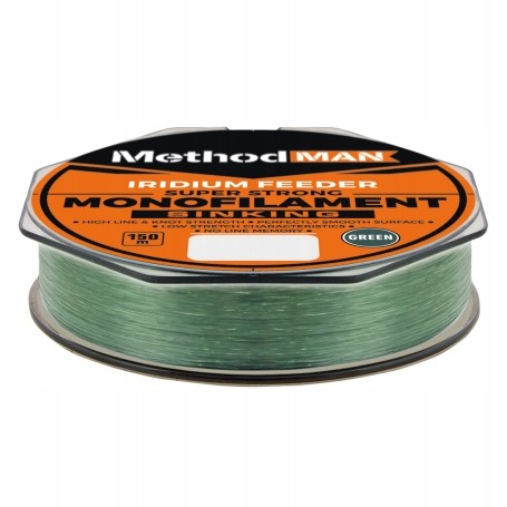 [811151020] MONOFILAMENT METHODMAN IRIDIUM FEEDER GREEN 0,205mm/150m