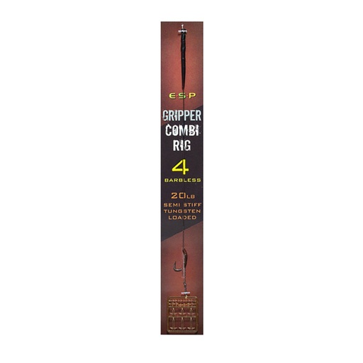 ESP Gripper Combi Rig 4 Brown Barbless