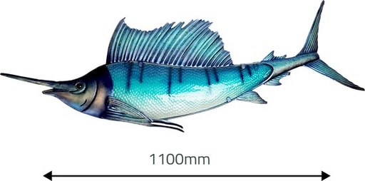 [RAVAV8091] Eurocatch | Sailfish | Decoración de pared 110cm | 3-D | Metaal en Glas | Decoración