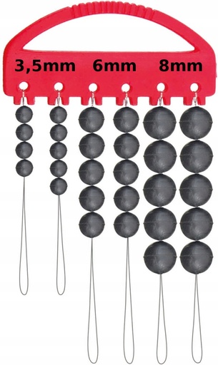 [865000049] RUBBER BEADS SET 3 TAMAÑOS SET OF 15PCS DREAD CAT®