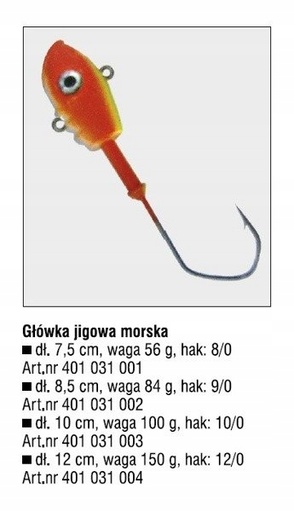 [401031001] SEA JIG HEAD 7,5cm-56g-8/0 SEAKON (BOLSA 1 PCS)