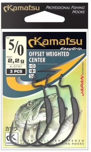 [516500350] ANZUELO KAMATSU OFFSET WEIGHTED CENTER K-0747 5/0BLNR