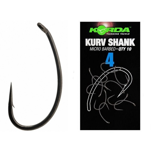 [KKS4] ANZUELO KORDA KURV SHANK Nº 4 KKS4