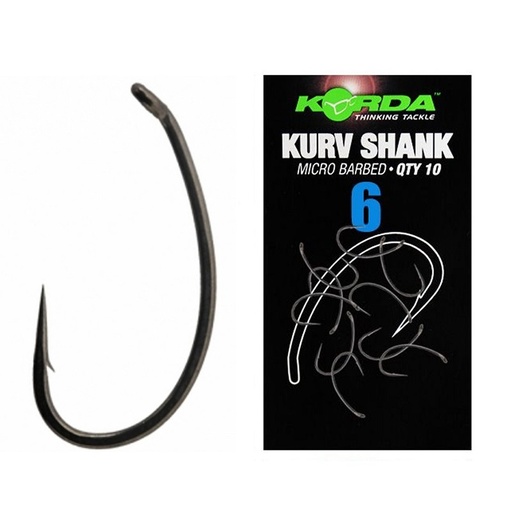 [KKS6] ANZUELO KORDA KURV SHANK Nº 6 KKS6