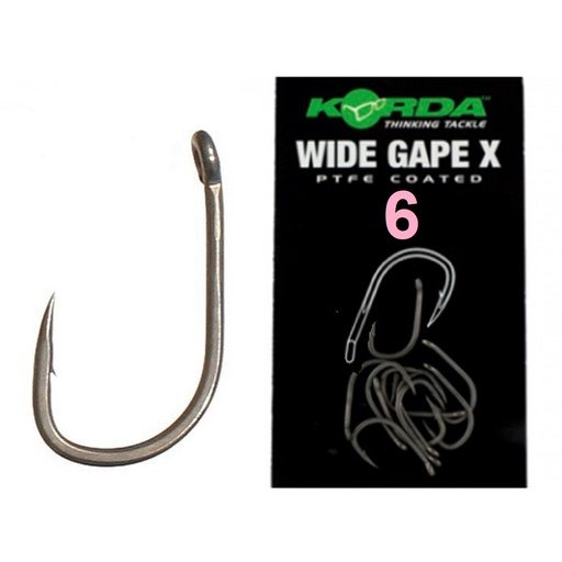 [KWGX6] ANZUELO KORDA WIDE GAPE X Nº 6 KWGX6