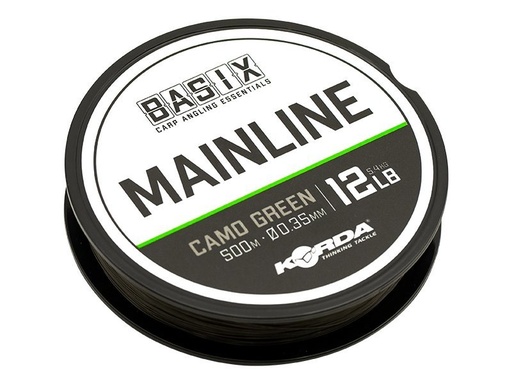 [KBX008] KORDA BASIX MAINLINE CAMO GREEN 12LB 0.35MM 500M KBX008