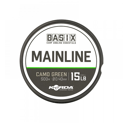 [KBX009] KORDA BASIX MAINLINE CAMO GREEN 15LB 0.40MM 500M KBX009