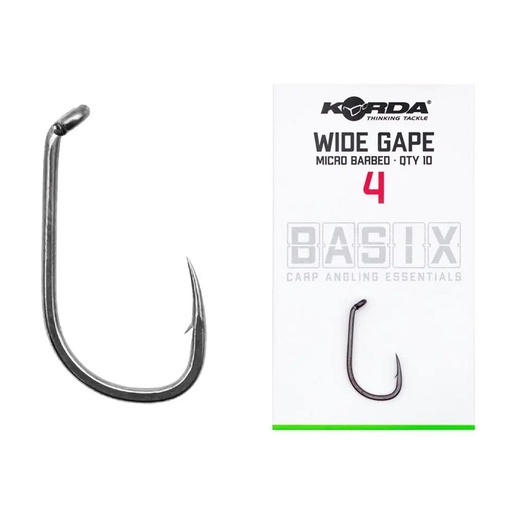 [KBX002] KORDA BASIX WIDE GAPE MICRO BARBED Nº 4 KBX002