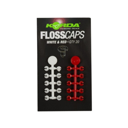 [KFLC2] KORDA FLOSS CAPS WHITE & RED KFLC2