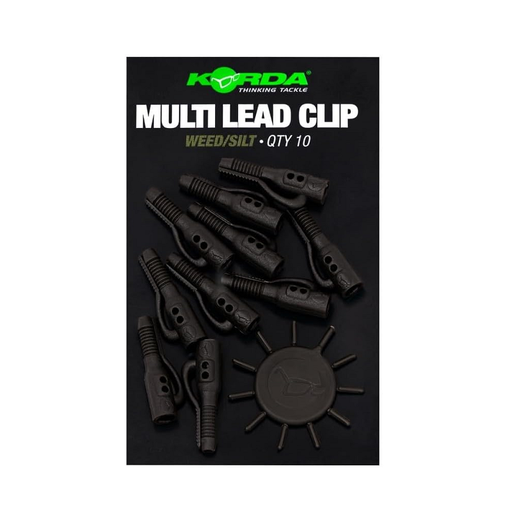 [KLCPW] KORDA MULTI LEAD CLIP WEEDSILT QTY10 KLCPW