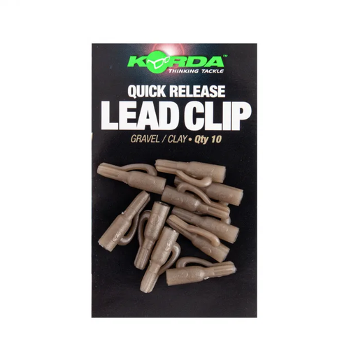 [KQRCG] KORDA QUICK RELEASE LEAD CLIPS GRAVELCLAY QTY10 KQRCG