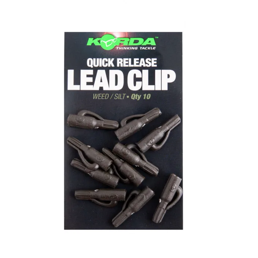[KQRWS] KORDA QUICK RELEASE LEAD CLIPS WEED QTY 10 KQRWS
