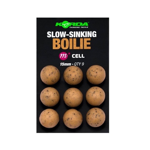 [KPB49] KORDA SLOW SINKING BOILIE CELL 15MM QTY9 KPB49