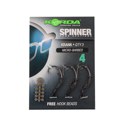 [KRC126] KORDA SPINNER ANZUELO SECTIONS KRANK TAMAÑO 4 KCR126