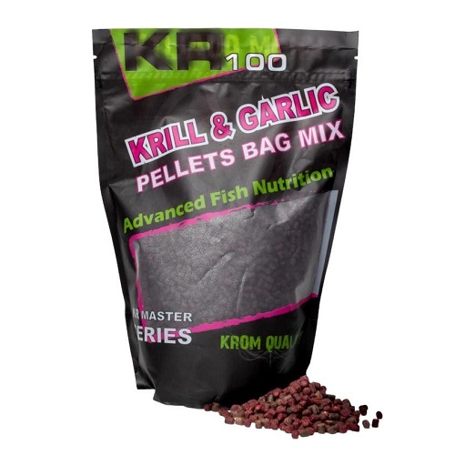 [KRB000301] KROM QUALITY KR100 PELLETS BOLSA MIX KRILL & GARLIC 4.5MM 800G KRB000301