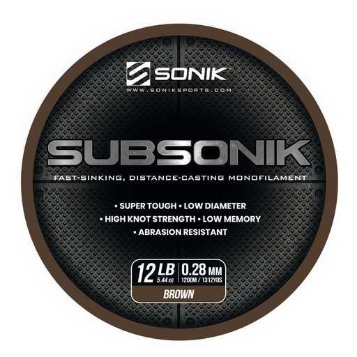 [RC0011] SONIK SUBSONIK BROWN 12LB 1200M 0.28mm