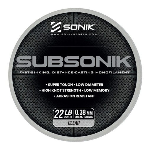 [RC0039] SONIK SUBSONIK CLEAR 22LB 3000M 0.38mm