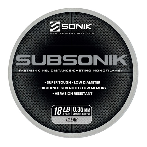 [RC0038] SONIK SUBSONIK CLEAR 18LB 3000M 0.35mm