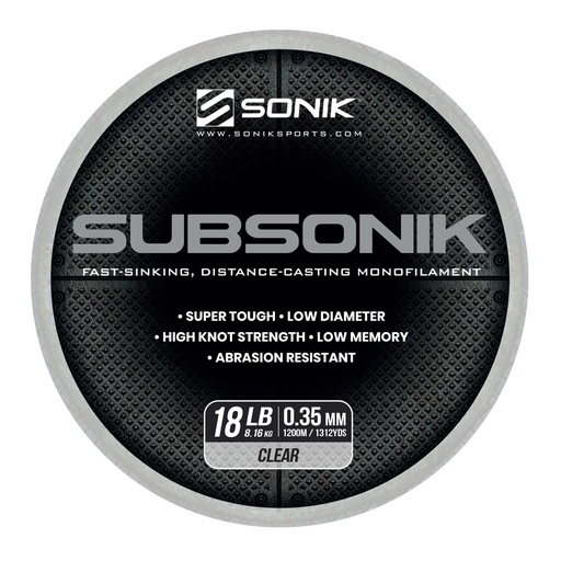 [RC0033] SONIK SUBSONIK CLEAR 18LB 1200M 0.35mm