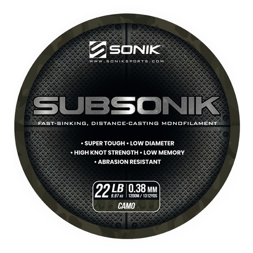 [RC0024] SONIK SUBSONIK CAMO 22LB 1200M 0.38mm