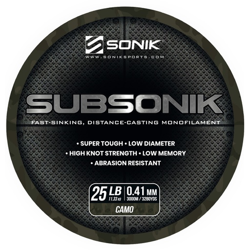 [RC0030] SONIK SUBSONIK CAMO 25LB 3000M 0.41mm
