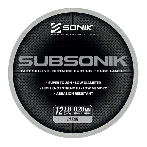 [RC0031] SONIK SUBSONIK CLEAR 12LB 1200M 0.28mm