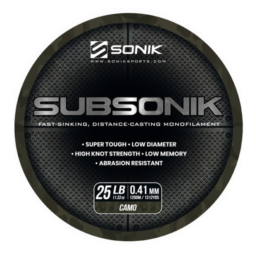 [RC0025] SONIK SUBSONIK CAMO 25LB 1200M 0.41mm