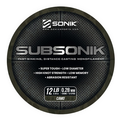 [RC0021] SONIK SUBSONIK CAMO 12LB 1200M 0.28mm
