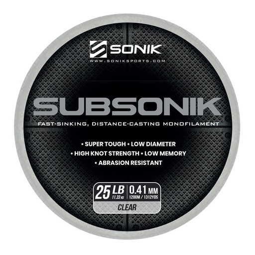 [RC0035] SONIK SUBSONIK CLEAR 25LB 1200M 0.41mm