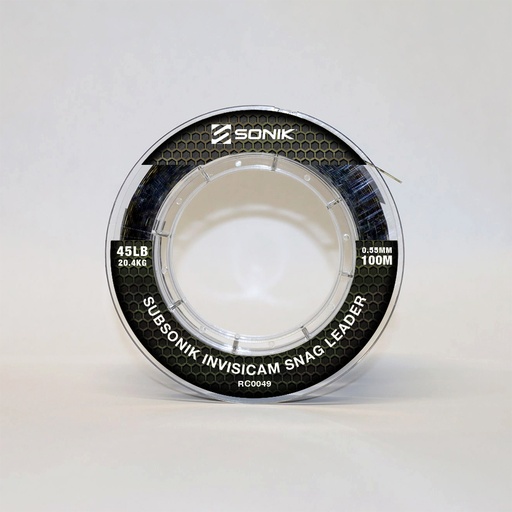 [RC0049] SONIK SUBSONIK INVISICAM SNAG LEADER 45LB 100M (0.55mm)