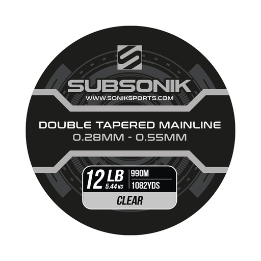 [RC0041] SONIK SUBSONIK DOBLE TAPERED MAIN LINE CLEAR 12LB 990M