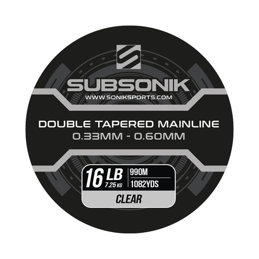 [RC0043] SONIK SUBSONIK DOBLE TAPERED MAIN LINE CLEAR 16LB 990M