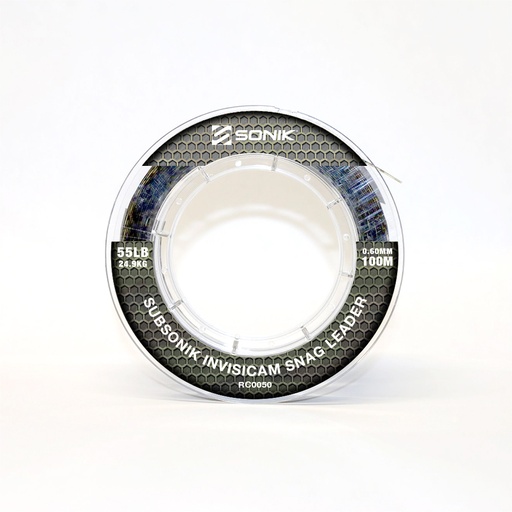[RC0050] SONIK SUBSONIK INVISICAM SNAG LEADER 55LB 100M (0.60mm)