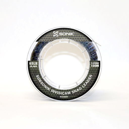 [RC0051] SONIK SUBSONIK INVISICAM SNAG LEADER 65LB 100M (0.65mm)