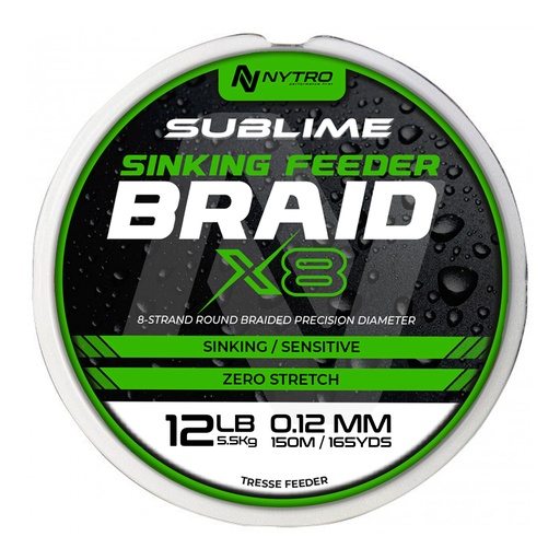 [20600003] NYTRO SUBLIME X8 SINKING FEEDER BRAID 0,12