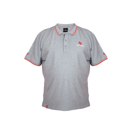[22500041] NYTRO LIGHT MARL GREY POLO SHIRT L
